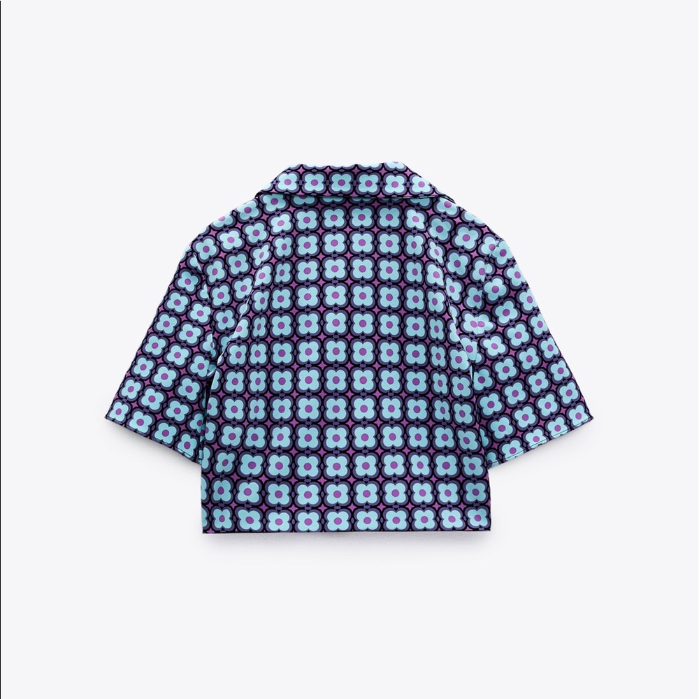 Zara Geometric Print Polo